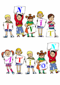 Invitation joyeuse avec des enfants rieurs